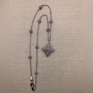 Affinity Diamonds 1/4ctw Vintage Sterling Silver Enhancer Necklace